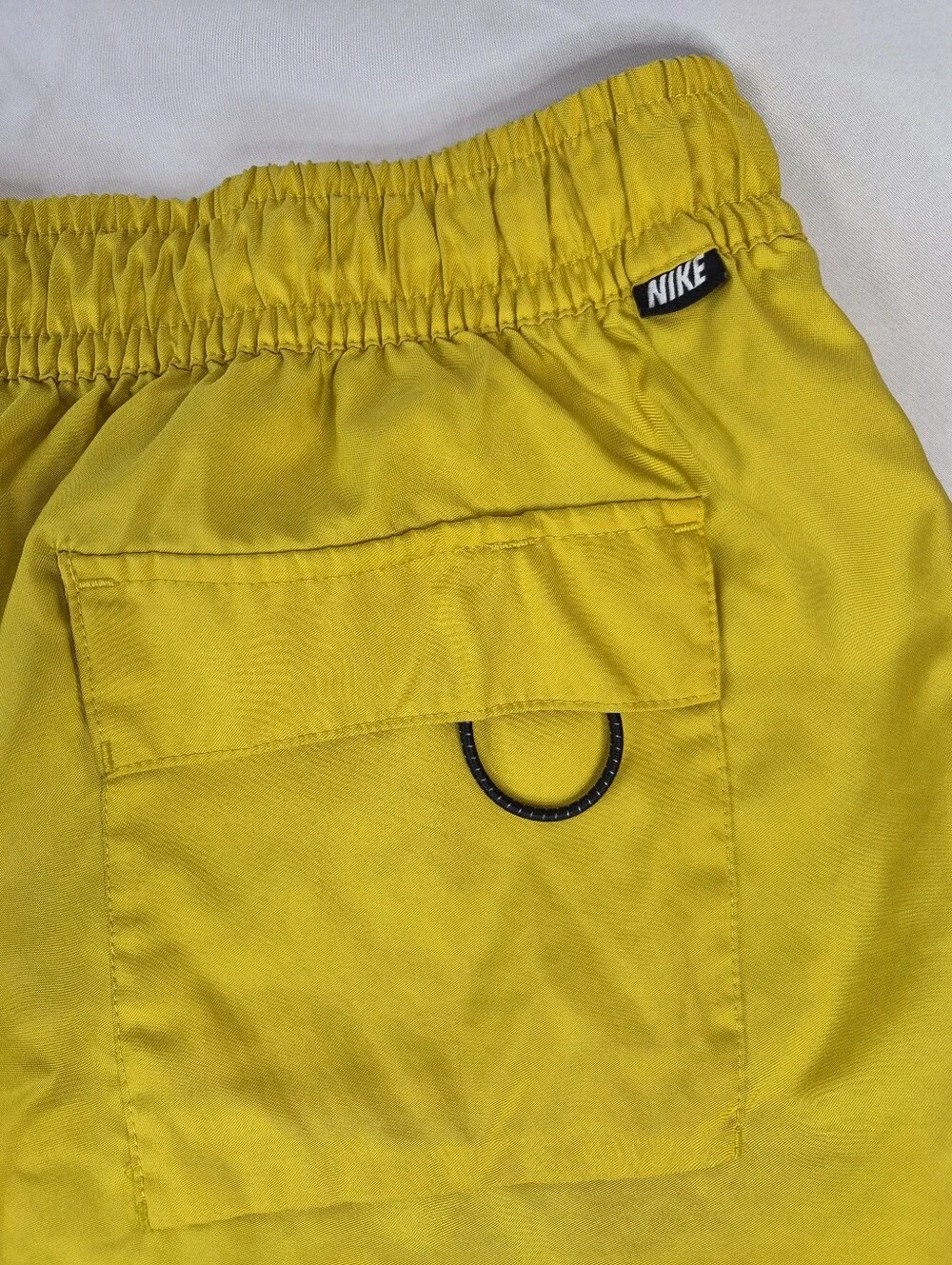 Nike Swim Volley Shorts Men's XL Yellow Mesh Lined Beach Trunks